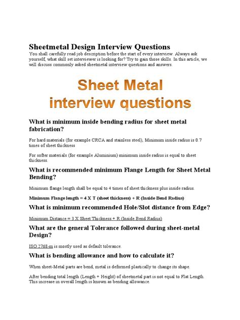 sheet metal interview questions|sheet metal mcq.